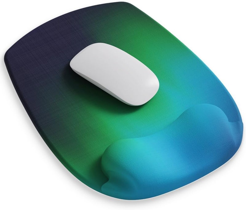 DemonChest ErgoFlow Gel Wrist Rest Mouse Pad-Ergonomic Cushion for Desk, Cute Aesthetic Computer Decor for Women,Small Mousepad Mat&Laptop Pads-Office,Home Wireless Support&Ergo Accessories (08Aurora Borealis) - Image 1